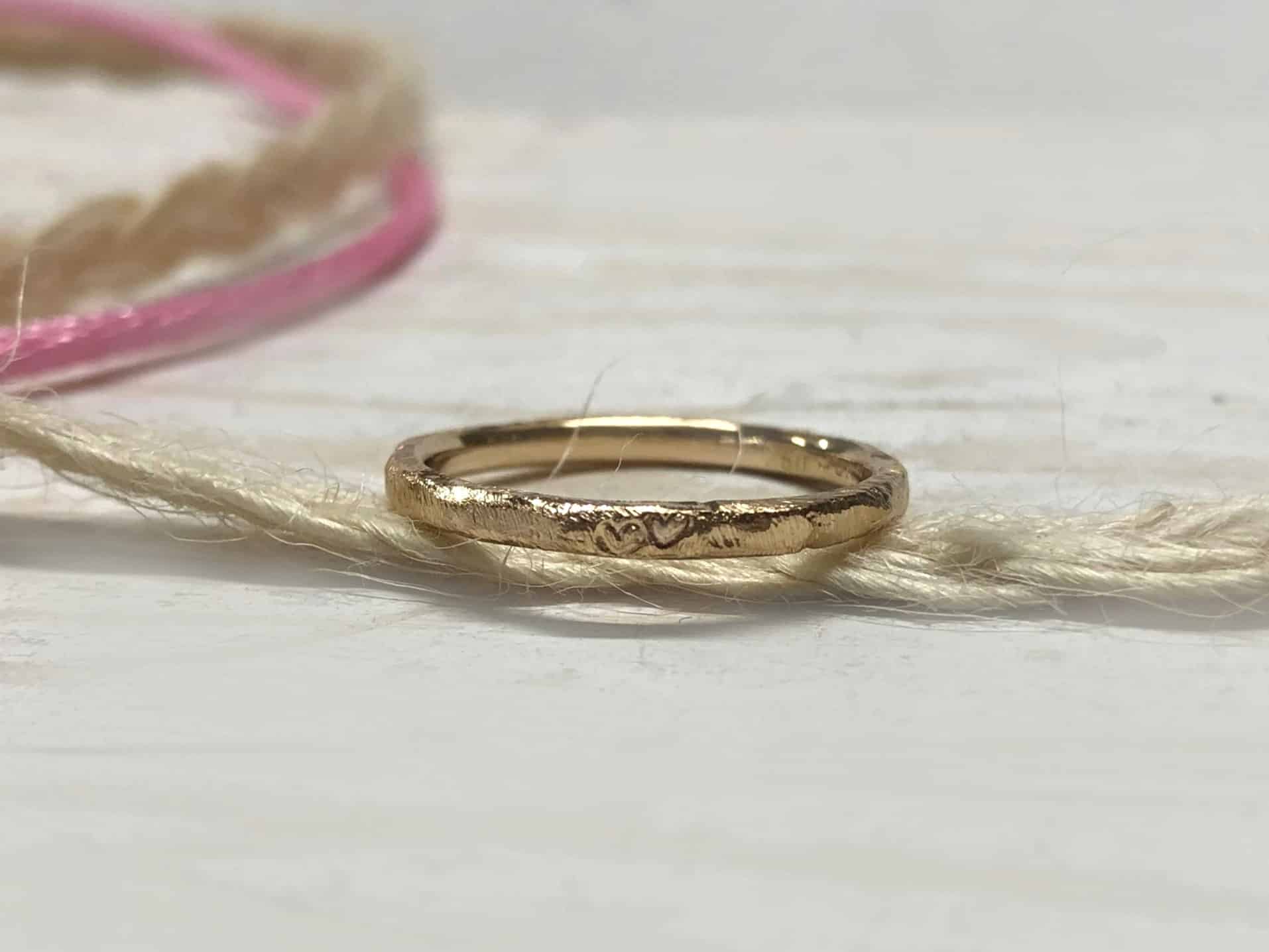 Rosegoldring mit zwei Herzen "Juventi" 2 Verlobungsring mit Herzchen Juventi