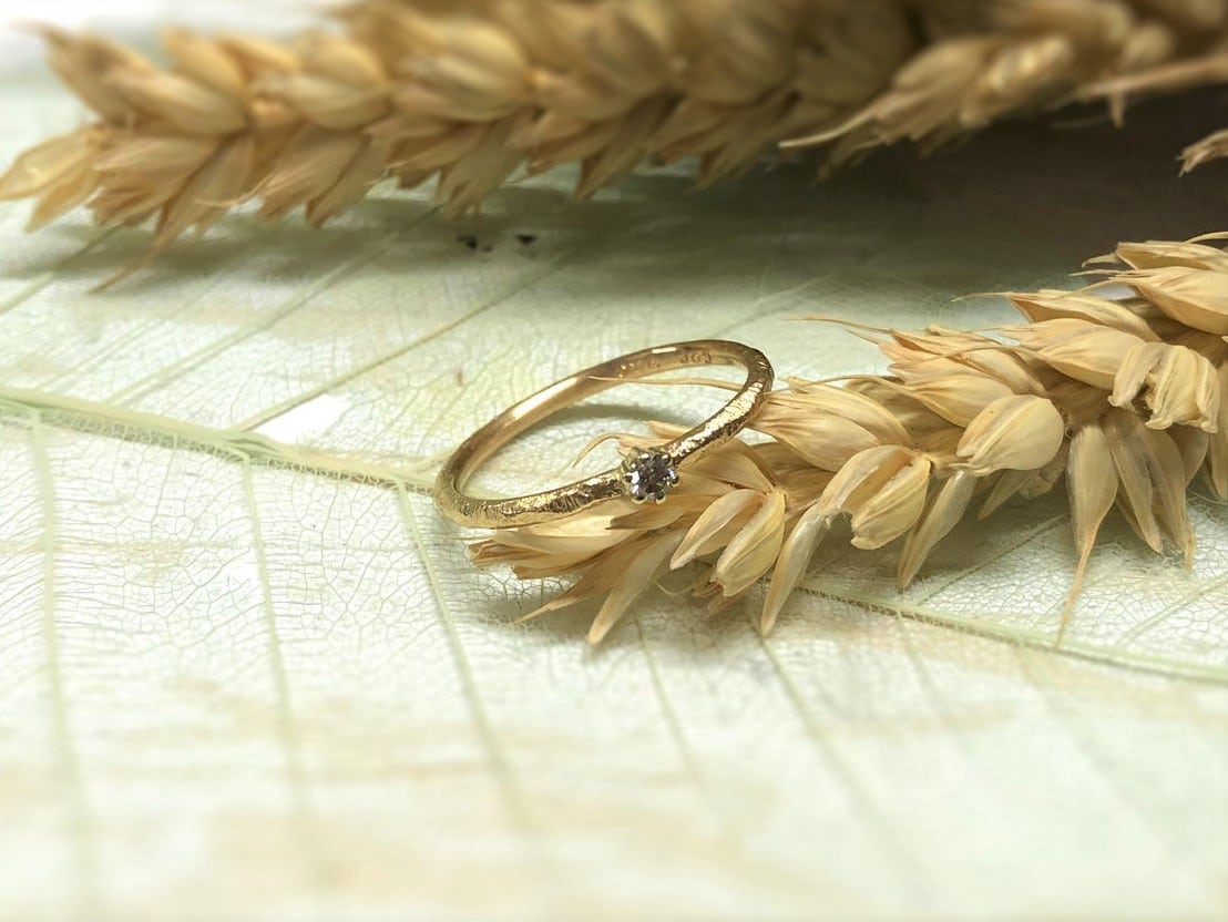 Rosegoldring mit Struktur "Nellia" 4 Rosegoldring mit Struktur "Nellia" – Bild 4