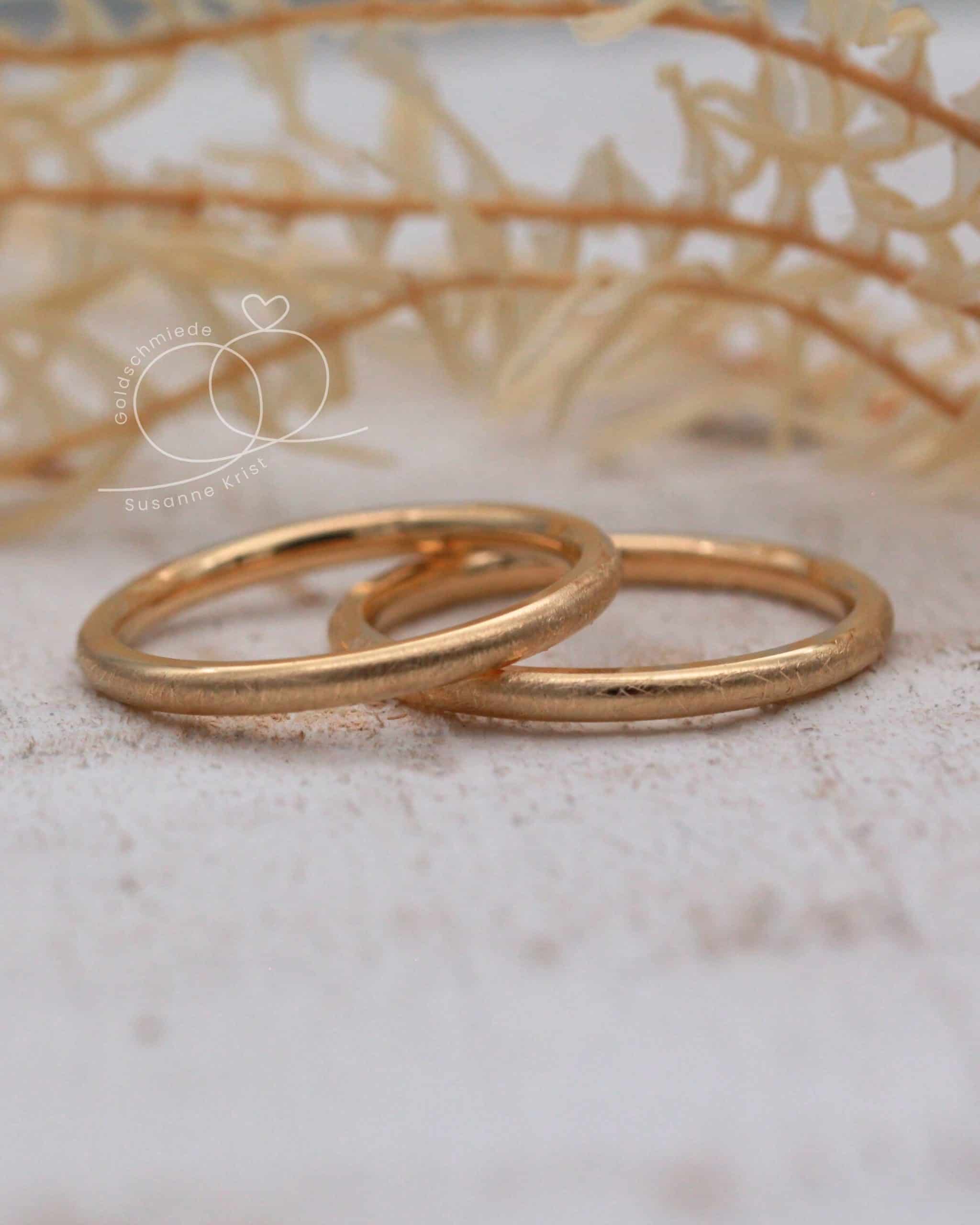 Dünne Ringe Rosegold "Zarties" 10 Dünne Ringe Rosegold schlicht und einfach Zarties