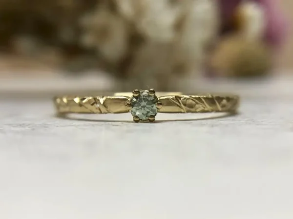 Florale Verlobungsringe 7 Natur Verlobungsring mit grünem Stein Fori